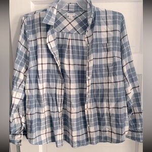 J. Crew Factory light blue, size large ladies flannel